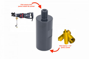 Adaptor carote M16 pentru utilizare la masini cu prindere 1 1/4 " - DXDY.0117.114 - Img 2