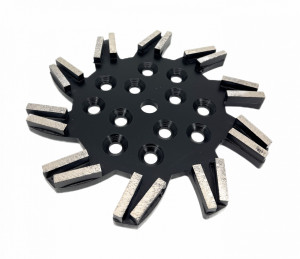 Disc stea cu segmenti diamantati pt. slefuire pardoseli - segment foarte fin - Negru - 250 mm - prindere 19mm - DXDY.8501.250.11.73 - Img 2
