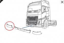 Colt bara dreapta (neted) Volvo FH4, FM4 Euro 6 - Img 3