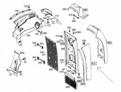 Capac Lateral Aparatoare Noroi Fata Dreapta MERCEDES ACTROS MP4