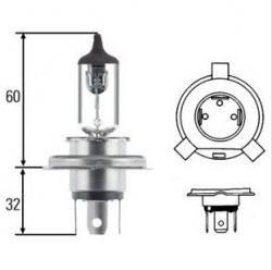 Bec 24V 70W H4 P43 Hella