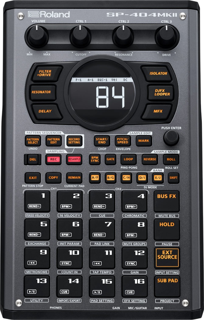 Roland SP-404MKII Sampler Portabil cu OLED și Pad-uri Sensibile