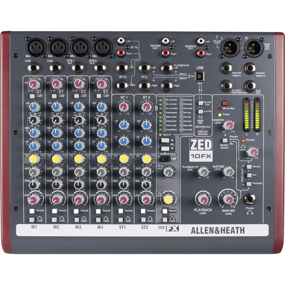 Allen & Heath ZED-10FX – Mixer analog 10 canale cu efecte și