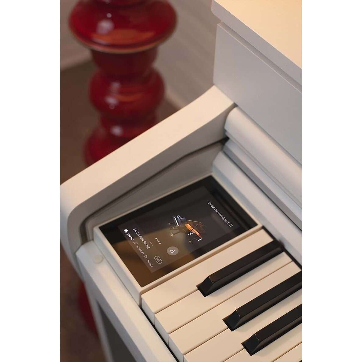 Kawai CA701 White Pian Digital cu Grand Feel III și SK-EX Concert