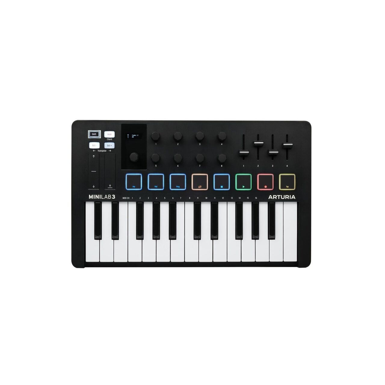 Arturia MiniLab 3 Black – Controller MIDI 25 Clape cu Pad-uri și