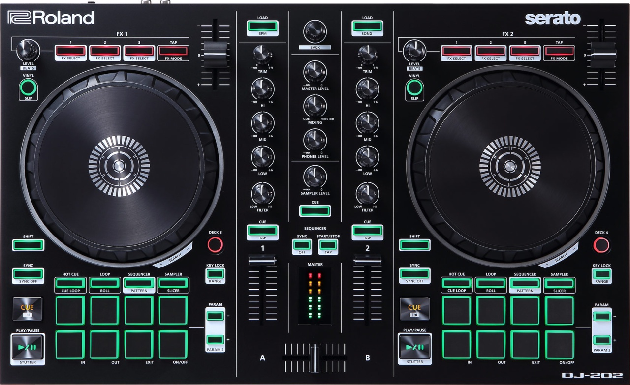 【美品】Roland DJ-202 DJコントローラー おまけ2点付き Roland DJ-202 – Controller DJ cu Sequencer și Drum Machine
