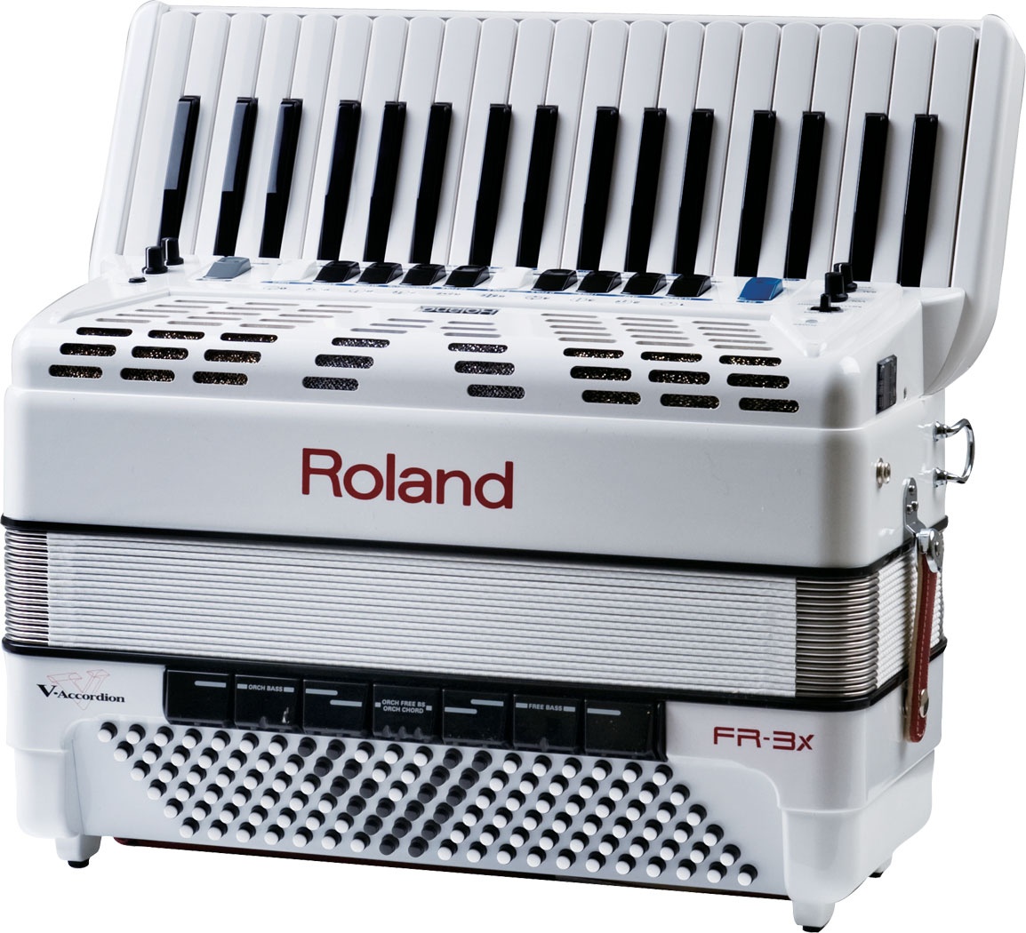 Roland FR-3s アコーディオン ホワイト Roland FR-3x White – Acordeon Digital Alb cu 37 Clape și USB