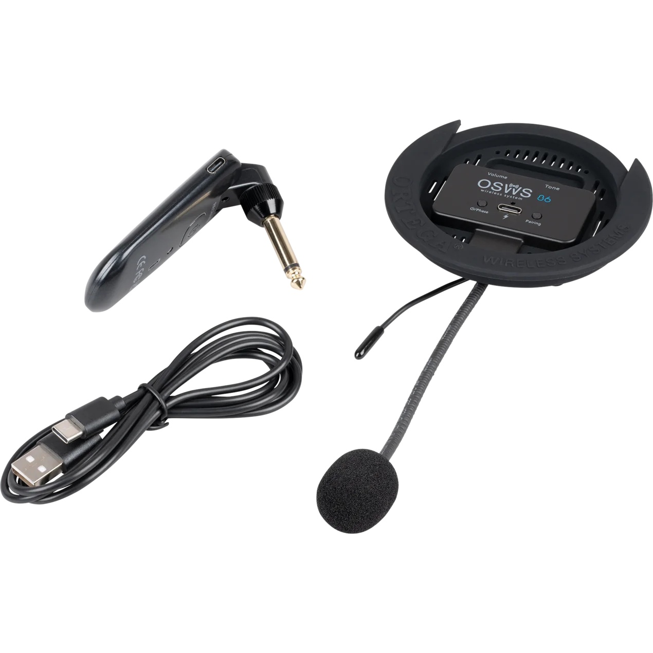 Ortega OSWS86 Sistem wireless UHF pentru chitară clasică, 86 mm