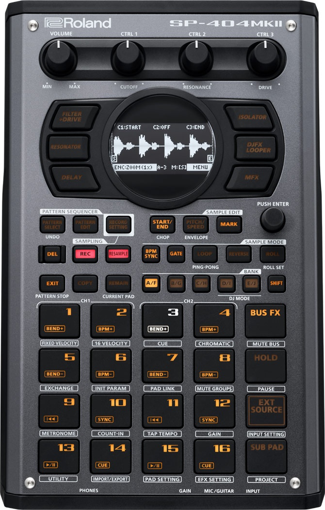 Roland SP-404MKII Sampler Portabil cu OLED și Pad-uri Sensibile