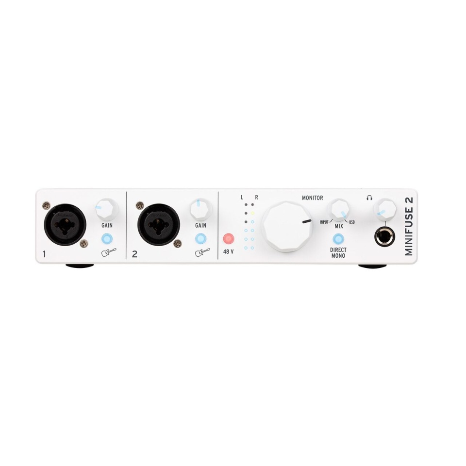 Arturia MiniFuse 2 White – Interfață Audio USB 2x2 cu MIDI