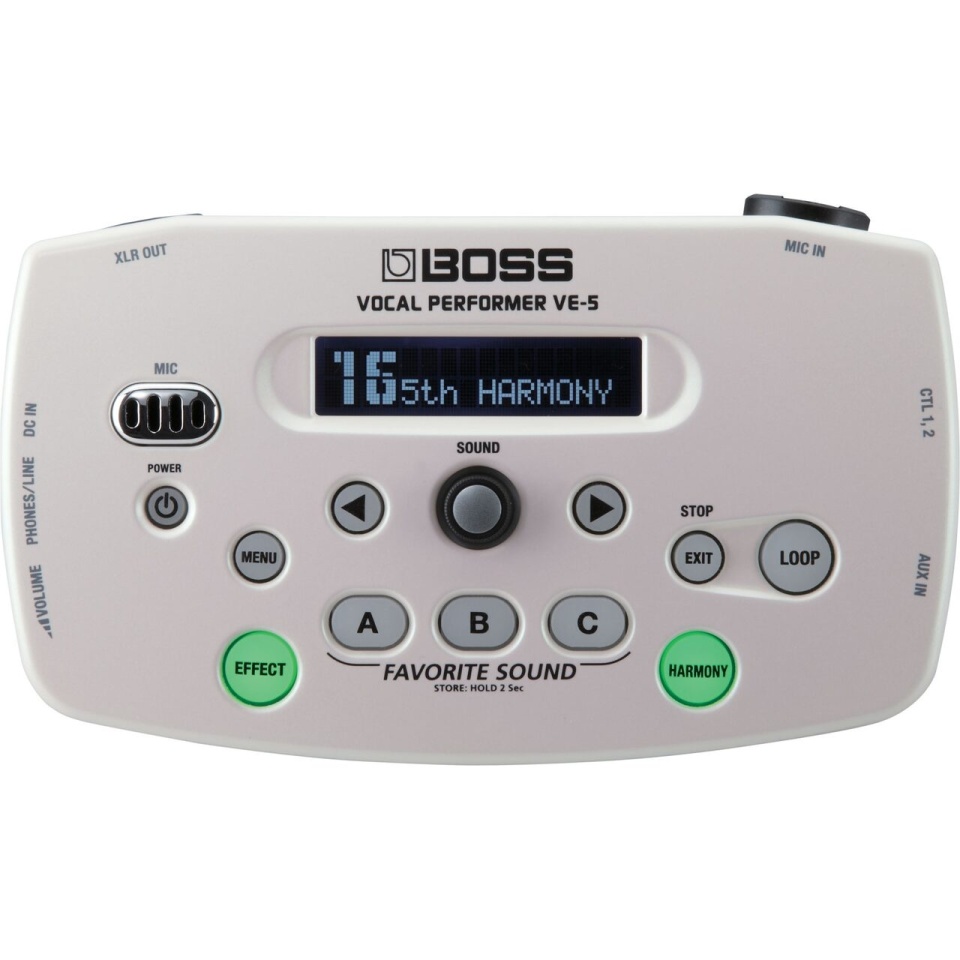 BOSS VE-5-WH Vocal Performer – Procesor de Efecte Vocal cu Looper