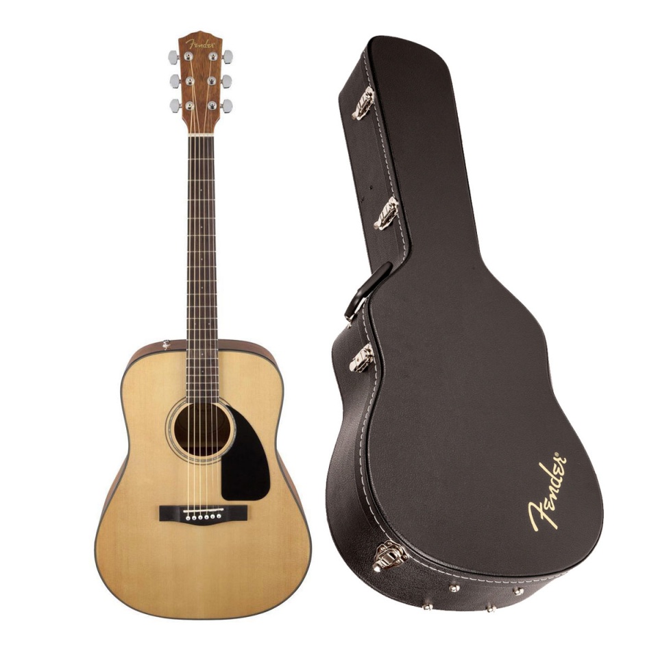 Fender CD-60 V3 WN NAT cu husă rigidă