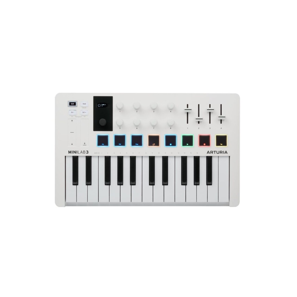 Arturia MiniLab 3 White – Controler MIDI Universal pentru Producție Muzicală