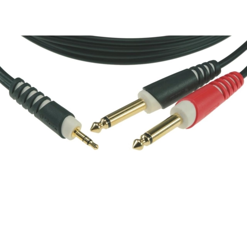 Cablu Audio Klotz 2 x Jack TS 6,3 - 1 x Jack TRS 3,5 1m