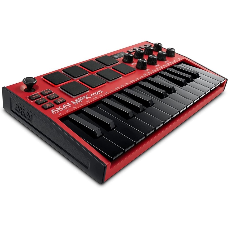 MIDI Claviatura AKAI Professional MPK Mini MK3 Red