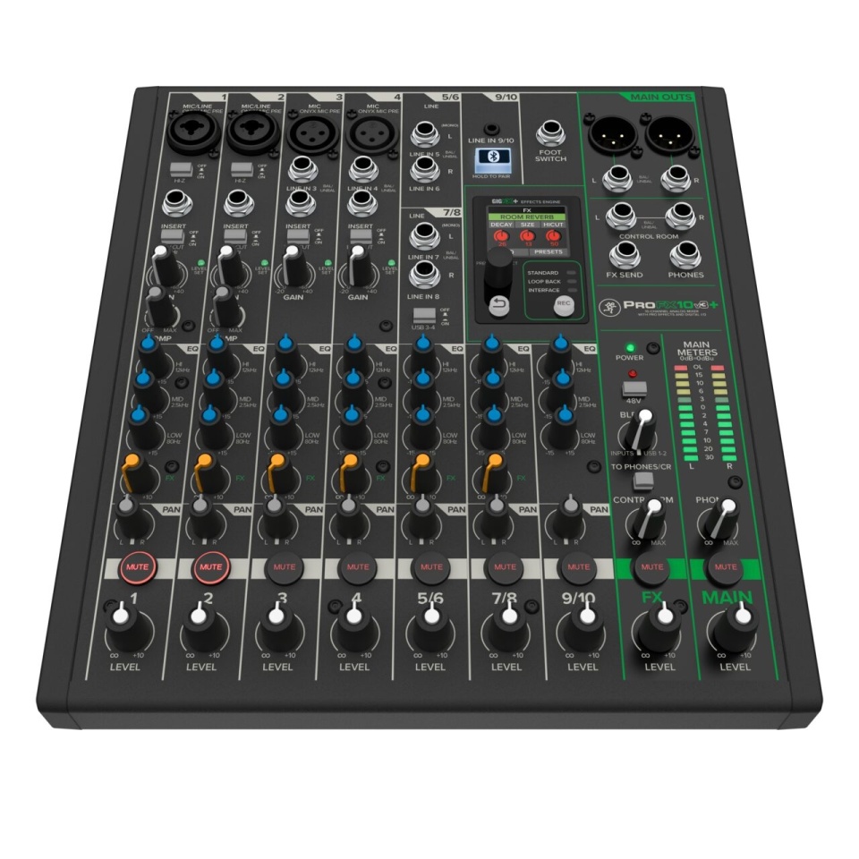 Mixer Analogic Mackie ProFX10v3+ - cu Efecte Avansate, Bluetooth și Interfață USB-C