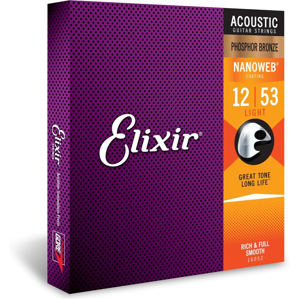 Elixir Nanoweb Acoustic Phosphor Bronze Light 16052