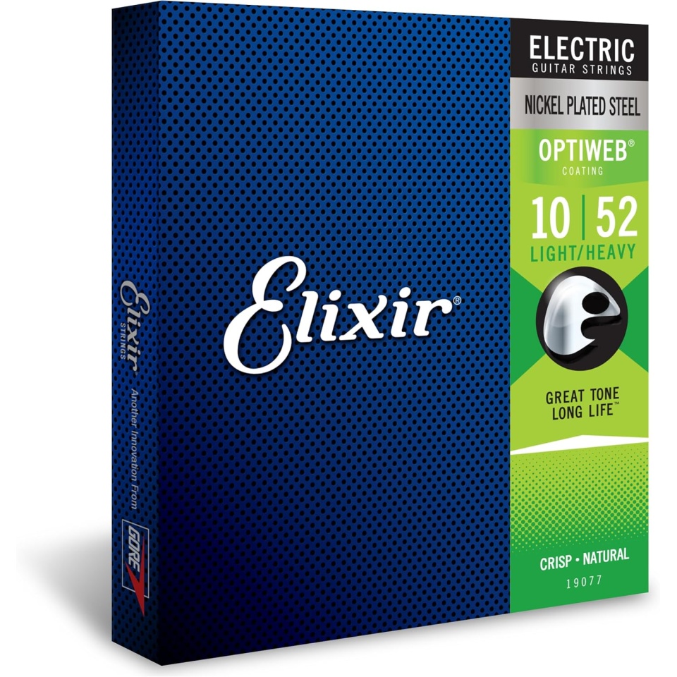 Elixir Optiweb Electric Nickel Plated Steel Light/Heavy 19077