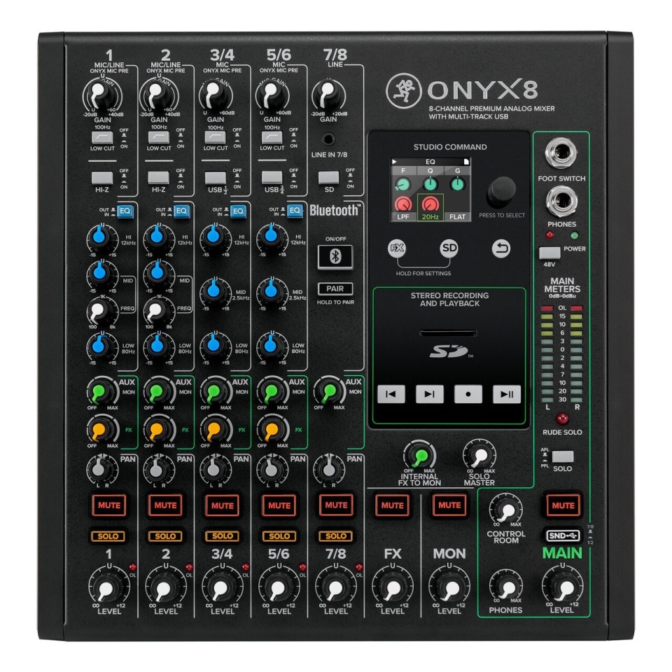Mixer Analogic Mackie Onyx8 - cu Înregistrare Multitrack USB