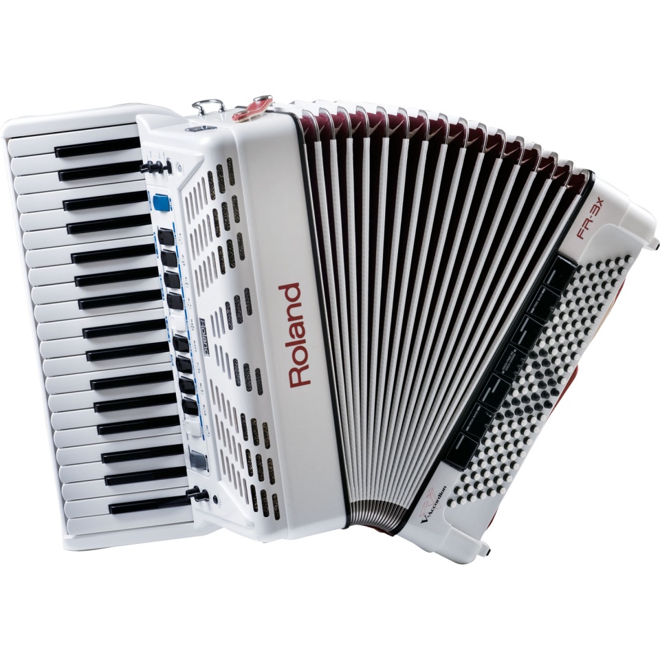Roland FR-3x White – Acordeon Digital Alb cu 37 Clape și USB
