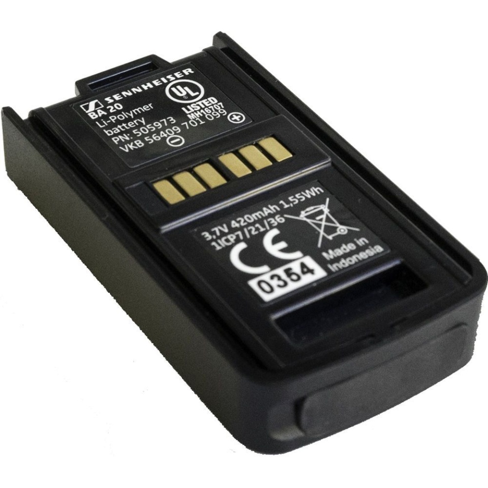Sennheiser BA 20 – Acumulator Reîncărcabil Li-Ion pentru Receptor Wireless EKP AVX
