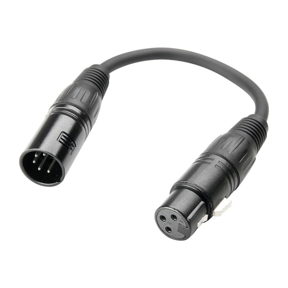 Cablu Adaptop ADAM HALL 3STAR DMX XLRM5 - XLRF3 0.2 M