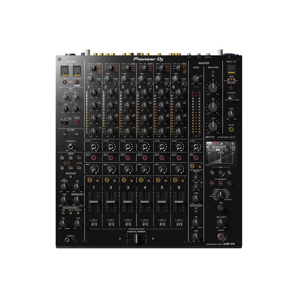 Pioneer DJ DJM-V10 – Mixer Profesional DJ cu 6 Canale și Procesare de Sunet Avansată