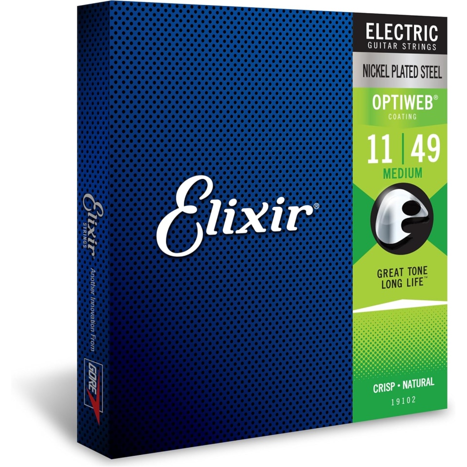 Elixir Optiweb Electric Nickel Plated Steel Medium 19102