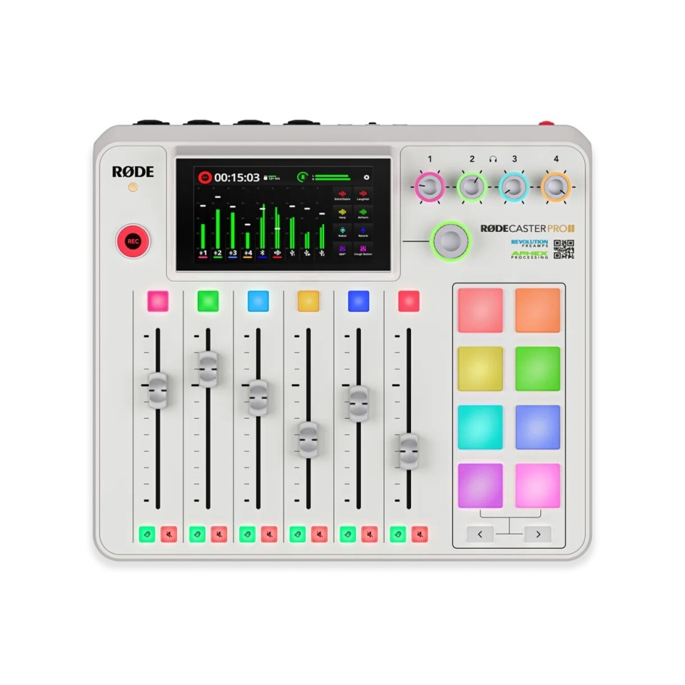 RØDECaster Pro II-E White – Interfață Audio Profesională pentru Podcasting și Producție
