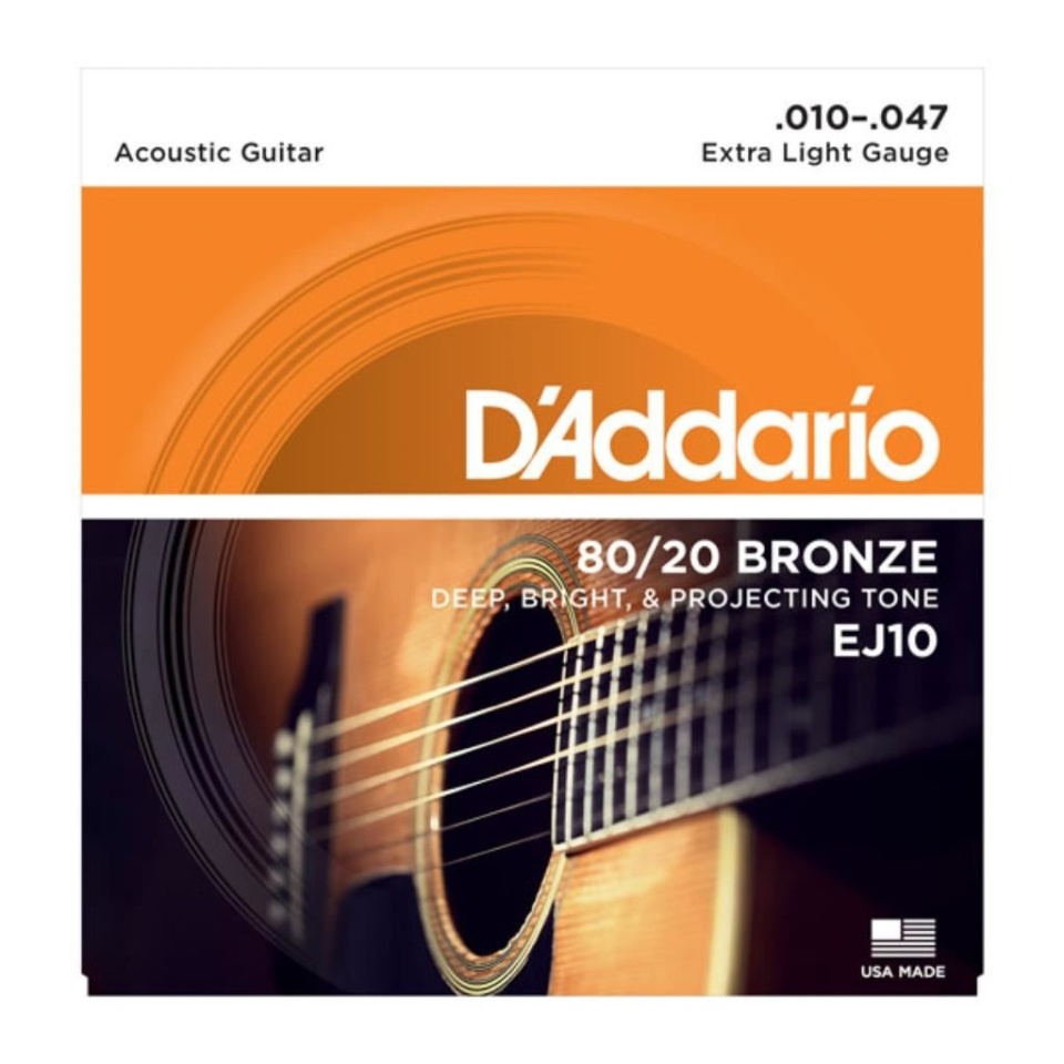 Corzi Chitara Acustica D'Addario EJ10 Extra Light