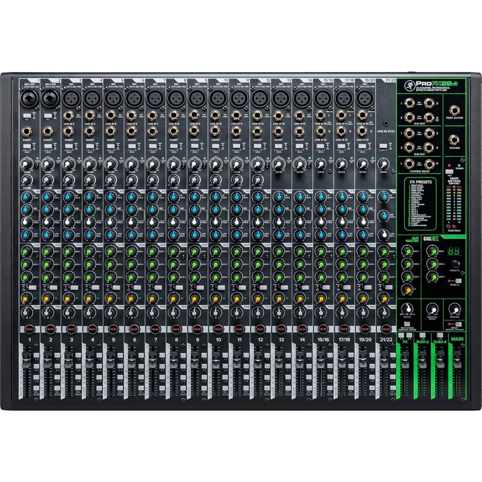 Mixer analog Mackie PROFX22v3 - cu Efecte și Interfață USB
