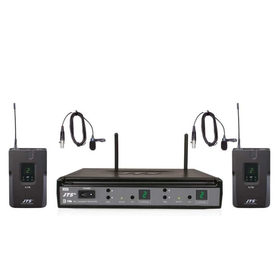 Sistem Wireless cu Doua Microfoane Lavaliera JTS E-7Du/E-7TBD+CM-501