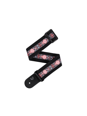 D’Addario 50CT00-DX Deluxe Cotton Guitar Strap Black