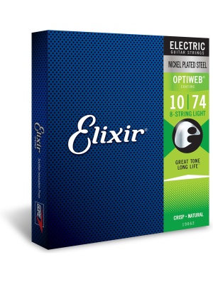 Elixir Optiweb Electric Nickel Plated Steel 8‑String Light 19062 - Img1