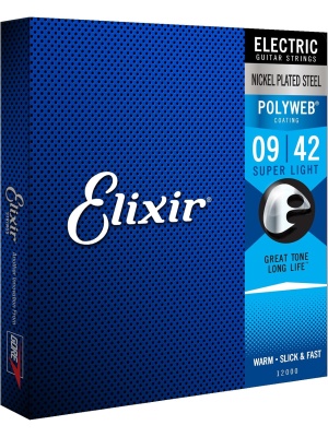 Elixir Polyweb Electric Nickel Plated Steel Super Light 12000 - Img1