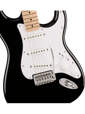 Squier Sonic Stratocaster, Maple Fingerboard, White Pickguard (Black) - Img3