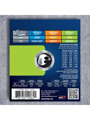 Elixir Optiweb Electric Nickel Plated Steel 8‑String Light 19062 - Img2