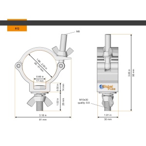 Prindere 48-51/30/100kg Global Truss 812-B - Img2