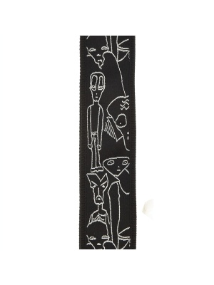 D’Addario 50JS05 Joe Satriani Guitar Strap Silver Sketches - Img2