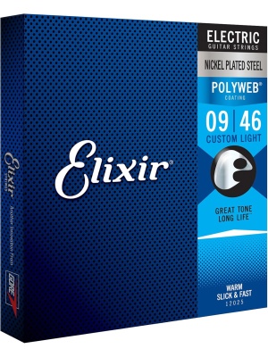 Elixir Polyweb Electric Nickel Plated Steel Custom Light 12025