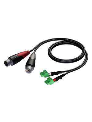 AUDAC CLA835/0.5 Cablu 2 x XLR mamă - 2 x bloc terminal, 0,5 m