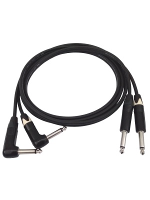 Cablu Stereo Nebalansat pentru Orga Klotz IY205 - Neutrik Jack 6,3mm - Jack 6,3mm 90°