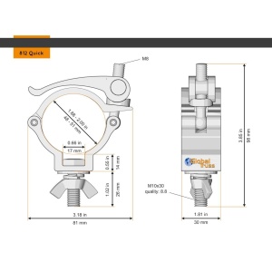 Prindere 48-51/30/100kg Global Truss 812 Quick - Img2