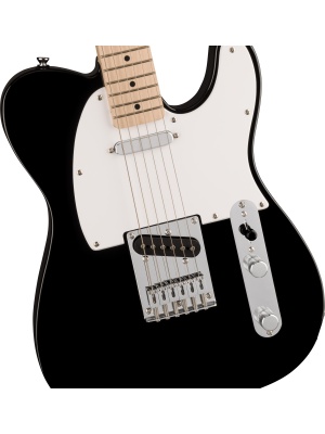 Squier Sonic Telecaster, Maple Fingerboard, White Pickguard, Black - Img3