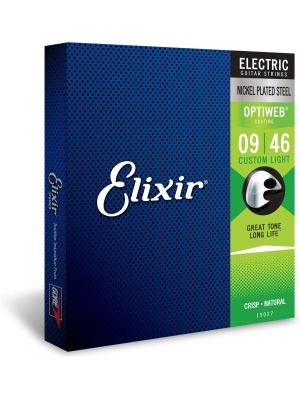 Elixir Optiweb Electric Nickel Plated Steel Custom Light 19027 - Img1