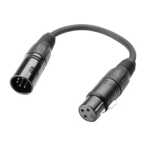 Cablu Adaptop ADAM HALL 3STAR DMX XLRM5 - XLRF3 0.2 M