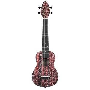 Set Ukulele Soprano Keiki K2SS-RKC– Super Scale cu Design Red Kaleidoscope - Img2