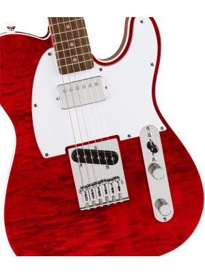 Squier Affinity Telecaster FMT SH, Laurel Fingerboard, White Pickguard (Crimson Red Transparent) - Img3