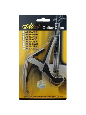 Alice A007A/PN – Capodastru Profesional pentru Chitară Acustică și Electrică, Pearl Nickel