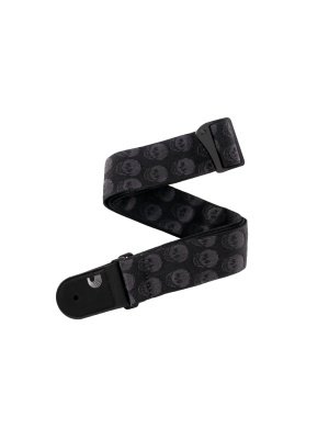 D’Addario 50TB00 Woven Guitar Strap Skulls Black
